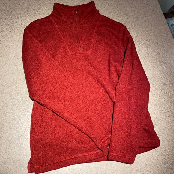 Eddie Bauer Half Zip Sweatshirt in Red Size M